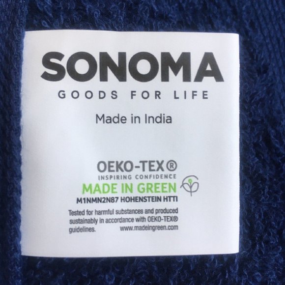 2 new NAVY BLUE Sonoma Ultimate 100% Hygro Cotton 54x30 inch BATH Towels - Picture 3 of 4